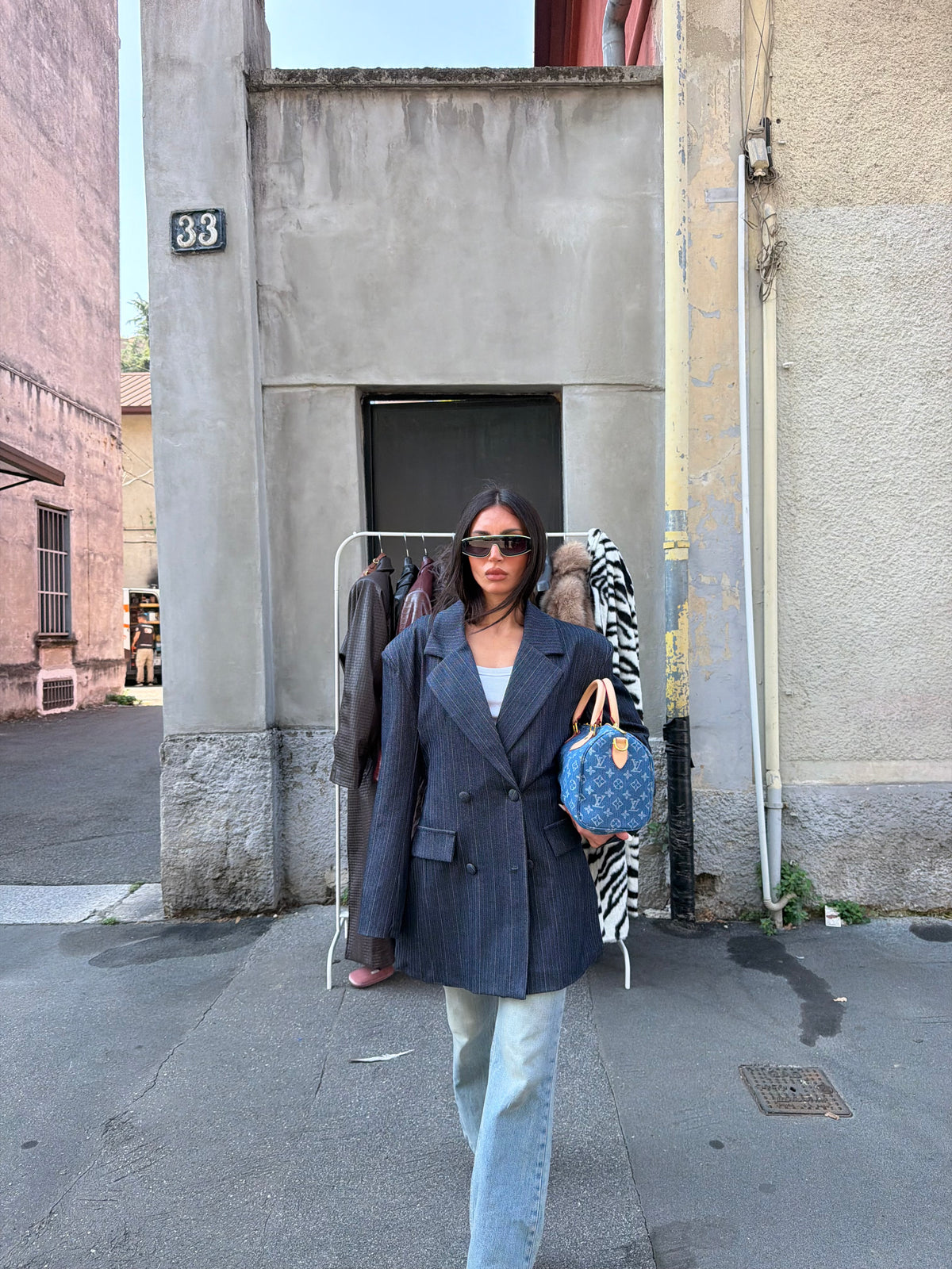 silhouette jacket gessato