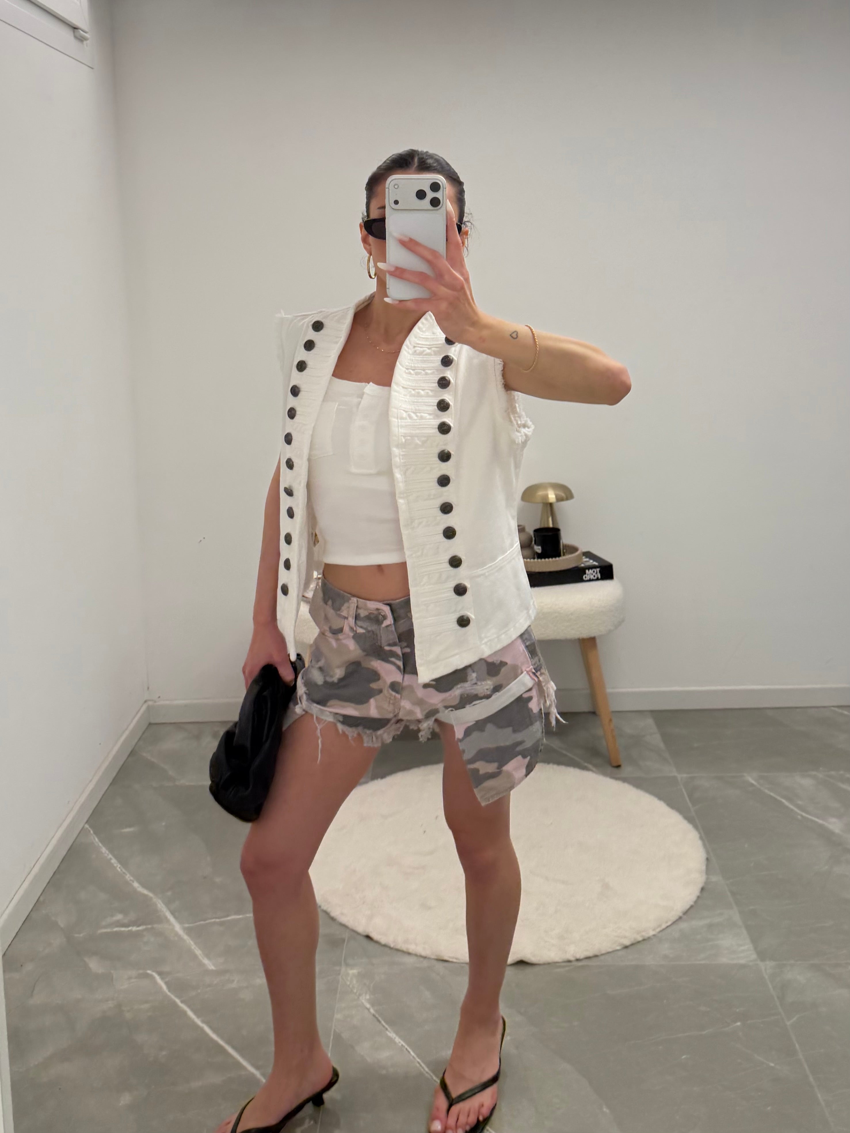 shorts military lilac