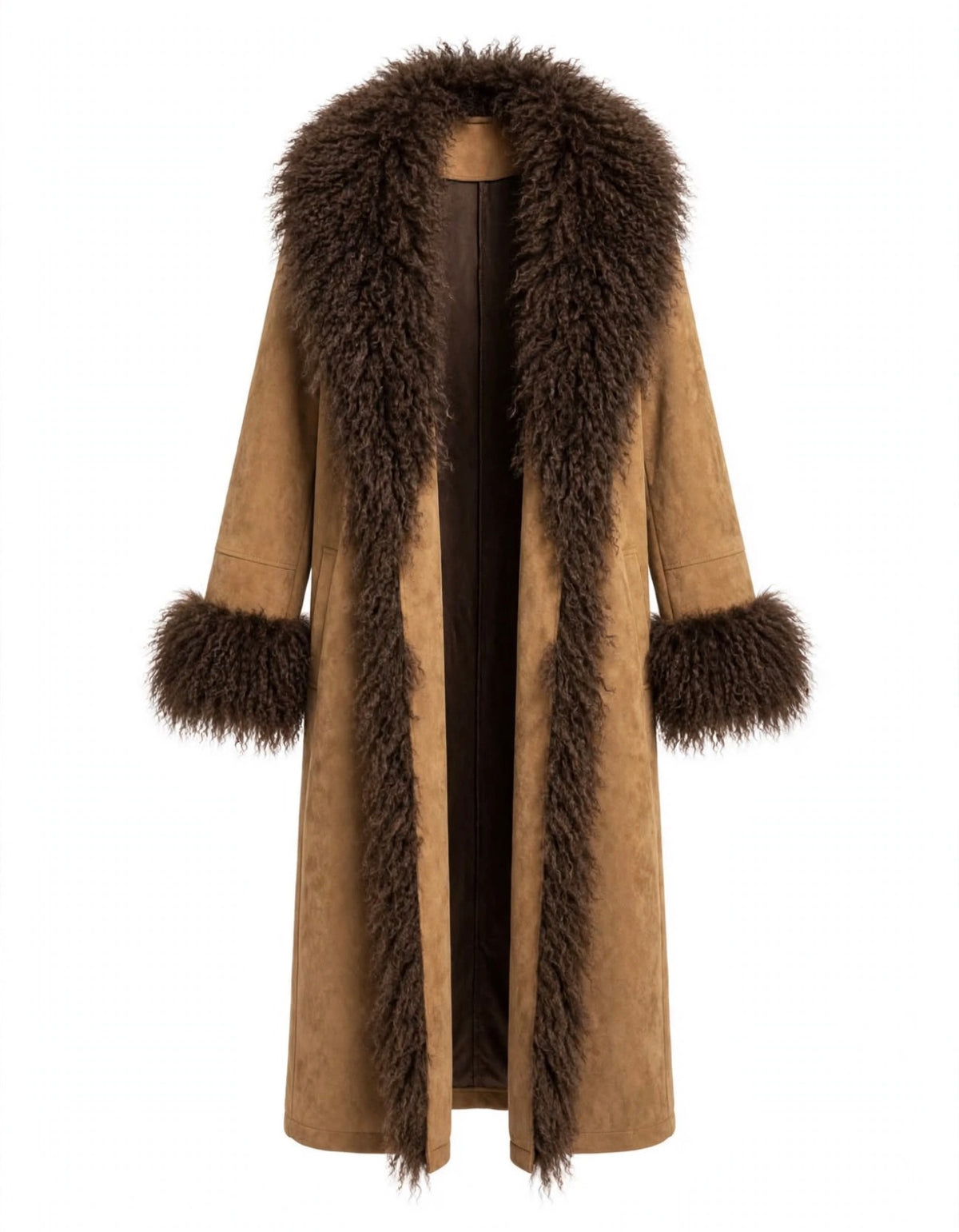 Manteau Suede Mongolia Coat Camel